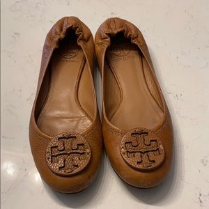 Tory Burch Reva Tumbled Logo Flats
